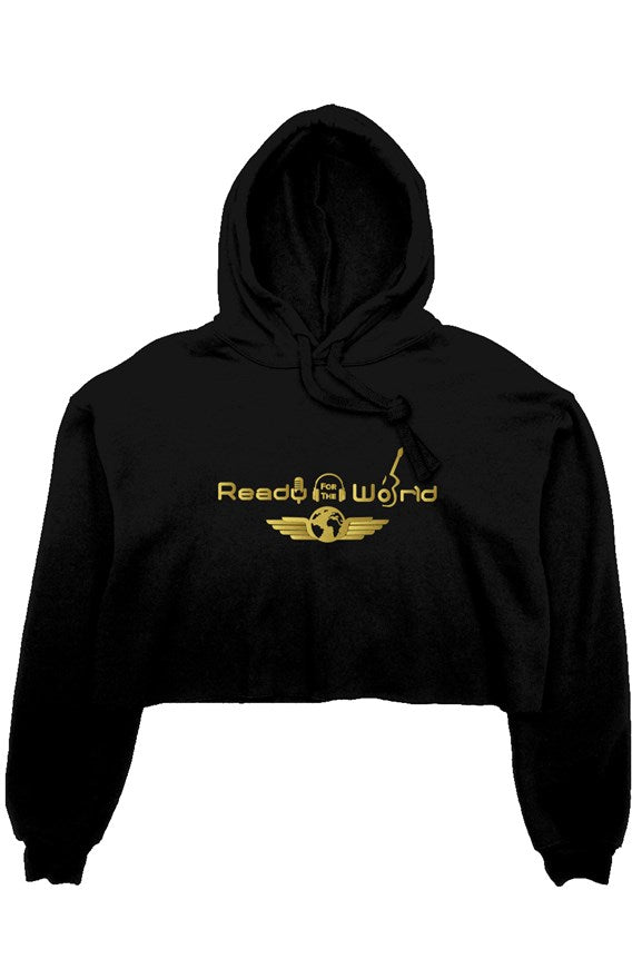 Ready for the World crop fleece hoodie